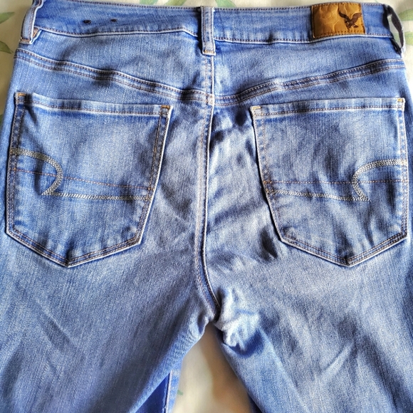 American Eagle Hi-Rise Jeggings High Waisted Jeans Super Stretch Denim Size 6 - Picture 3 of 8